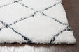 Rizzy Home Connex CX005A White Diamond Area Rug