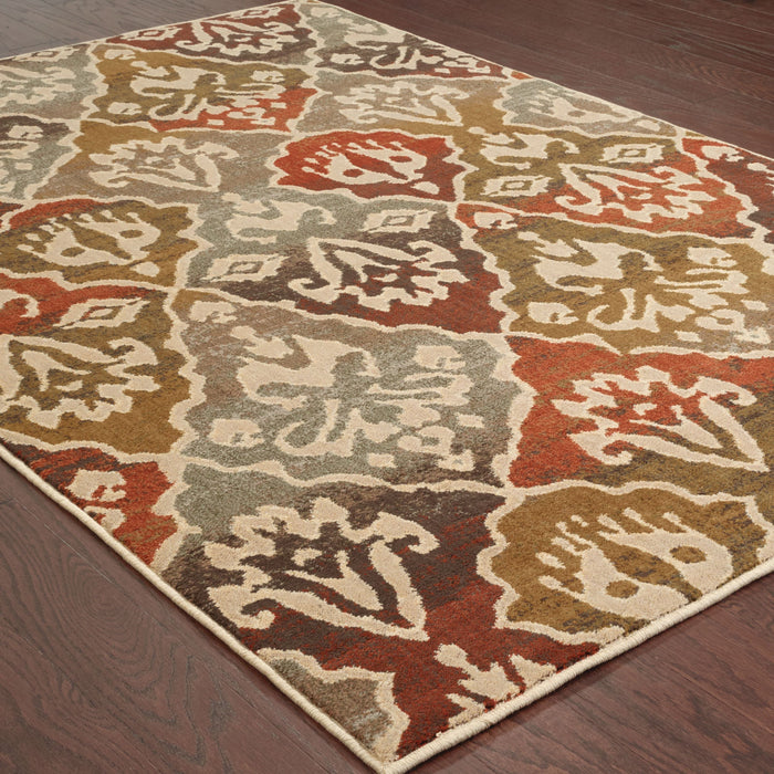 Oriental Weavers Casablanca Multi/Beige Floral 4442C Area Rug