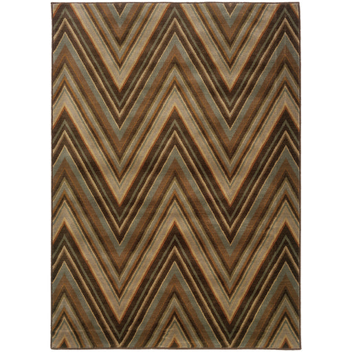 Oriental Weavers Casablanca Brown/Blue Geometric 4461B Area Rug