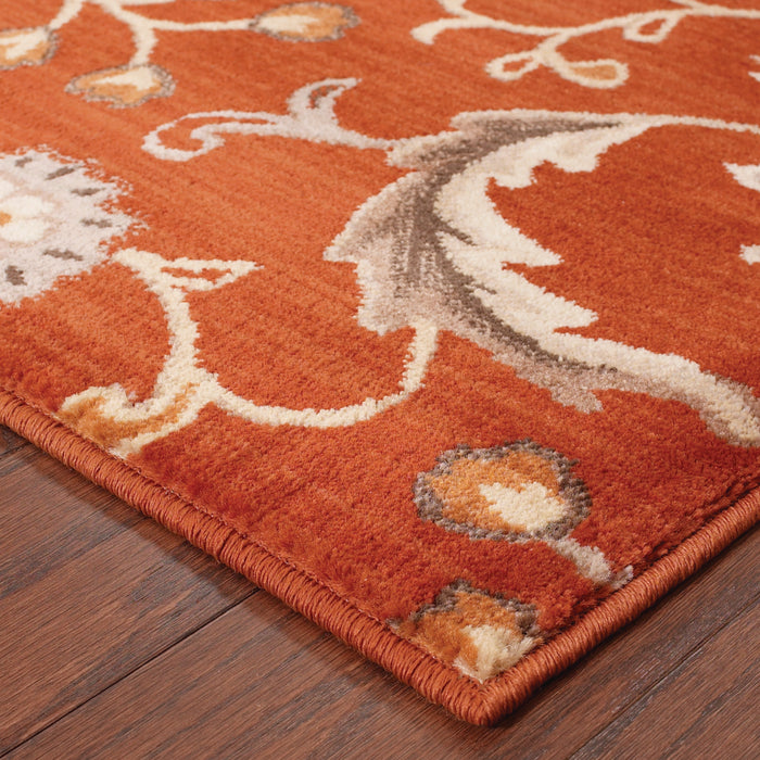 Oriental Weavers Casablanca Red/Multi Floral 4471B Area Rug