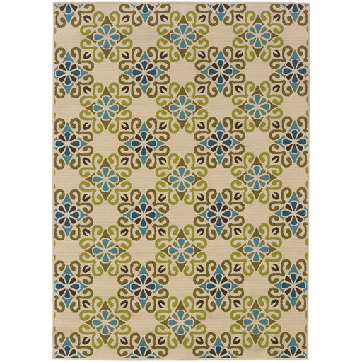 Oriental Weavers Caspian Ivory/Blue Floral 3331W Area Rug