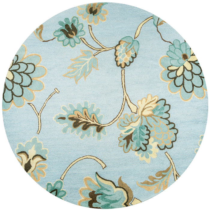 Rizzy Home Dimensions DI1615 Blue Floral Area Rug