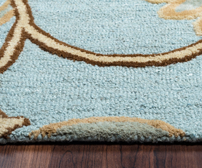 Rizzy Home Dimensions DI1615 Blue Floral Area Rug