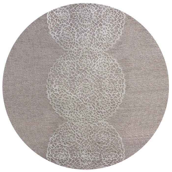 Rizzy Home Dimensions DI2455 Taupe Medallion Area Rug