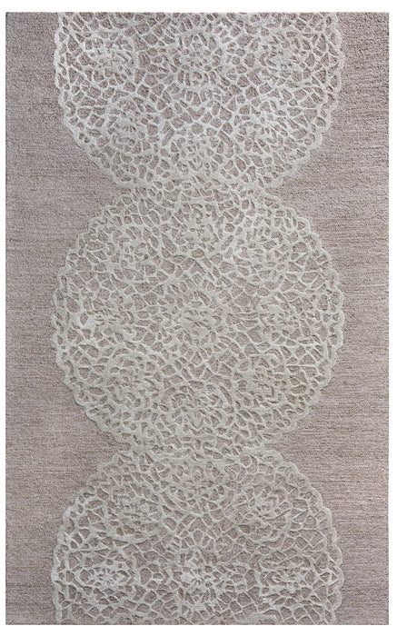 Rizzy Home Dimensions DI2455 Taupe Medallion Area Rug