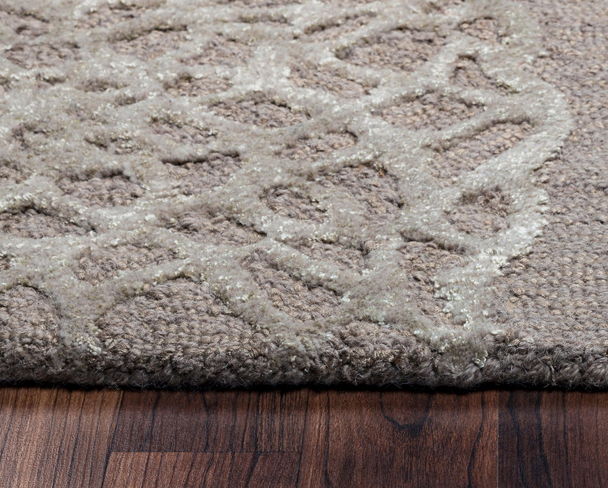 Rizzy Home Dimensions DI2455 Taupe Medallion Area Rug