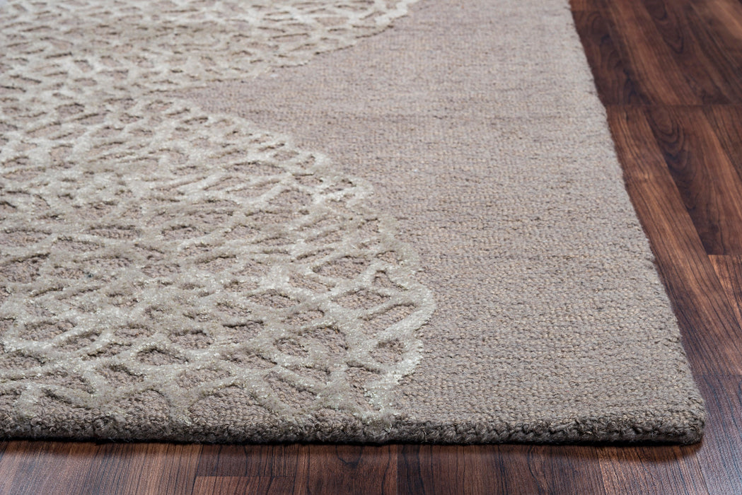 Rizzy Home Dimensions DI2455 Taupe Medallion Area Rug