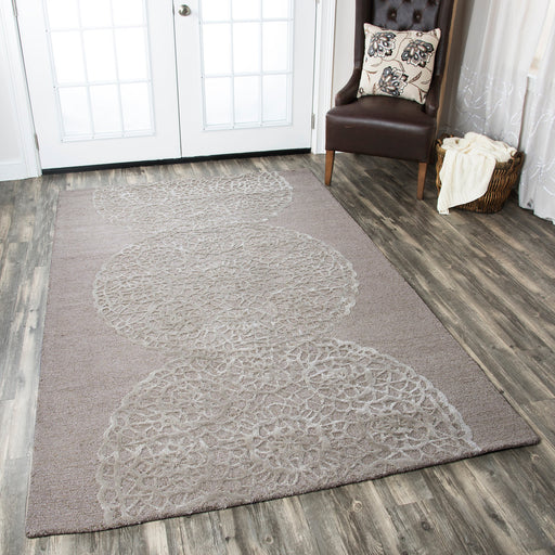 Rizzy Home Dimensions DI2455 Taupe Medallion Area Rug
