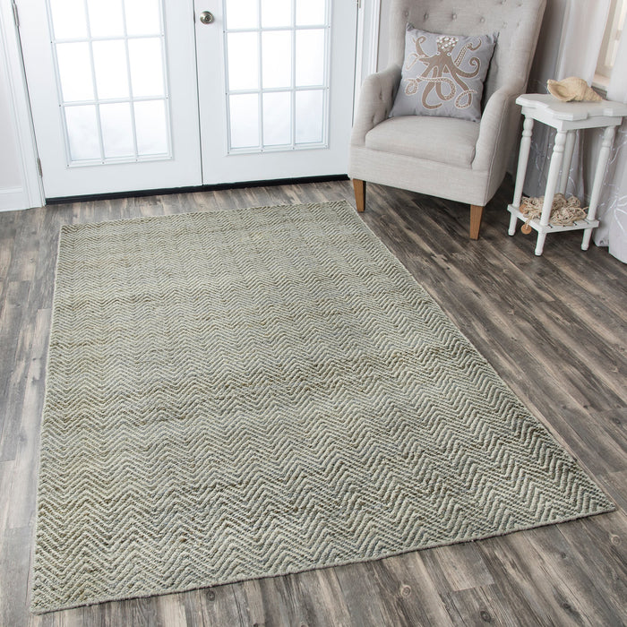 Rizzy Home Ellington EG9036 Blue Chevron Area Rug