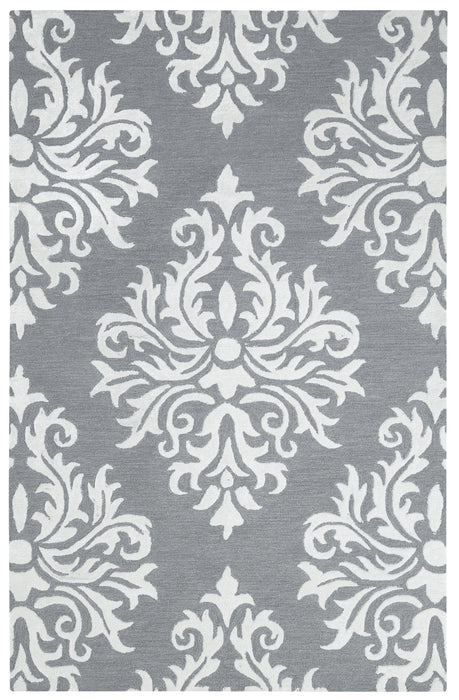 Rizzy Home Eden Harbor EH133A Heayher Gray Ornamental Area Rug