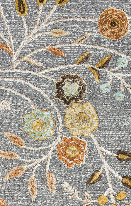 Rizzy Home Eden Harbor EH8636 Gray Floral Area Rug