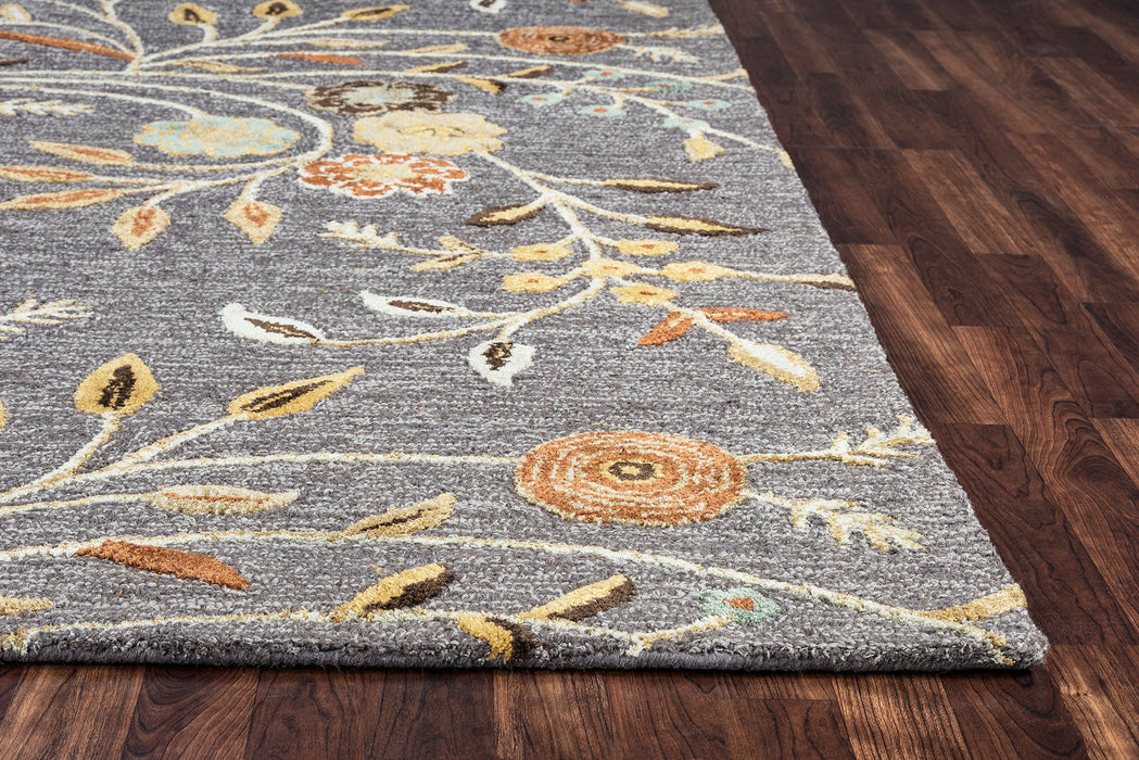 Rizzy Home Eden Harbor EH8636 Gray Floral Area Rug
