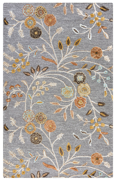 Rizzy Home Eden Harbor EH8636 Gray Floral Area Rug