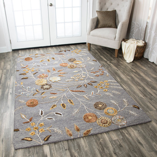 Rizzy Home Eden Harbor EH8636 Gray Floral Area Rug