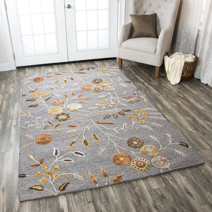 Rizzy Home Eden Harbor EH8636 Gray Floral Area Rug