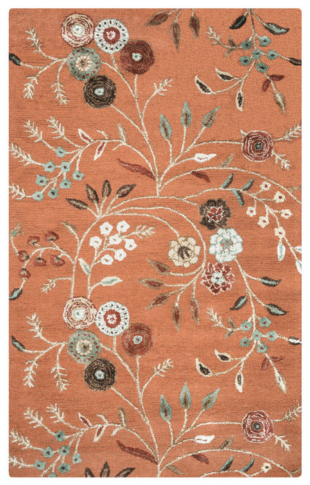 Rizzy Home Eden Harbor EH8637 Orange Floral Area Rug