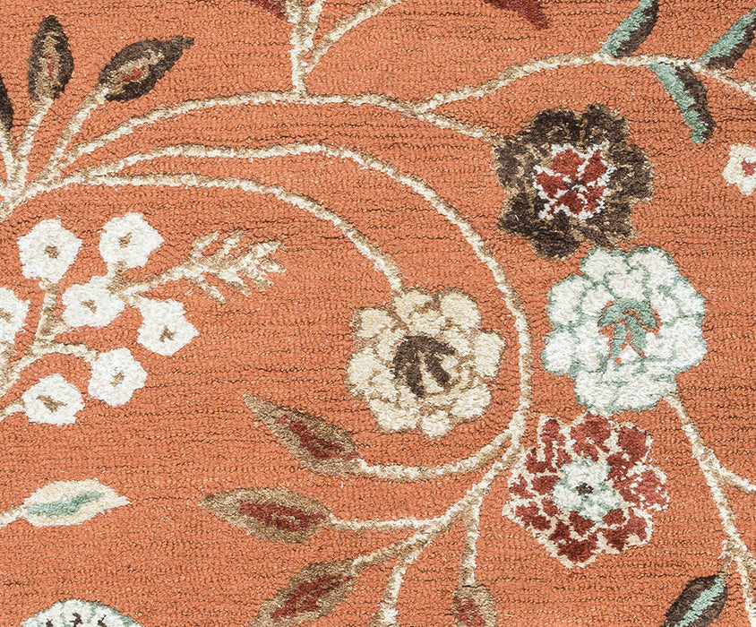 Rizzy Home Eden Harbor EH8637 Orange Floral Area Rug