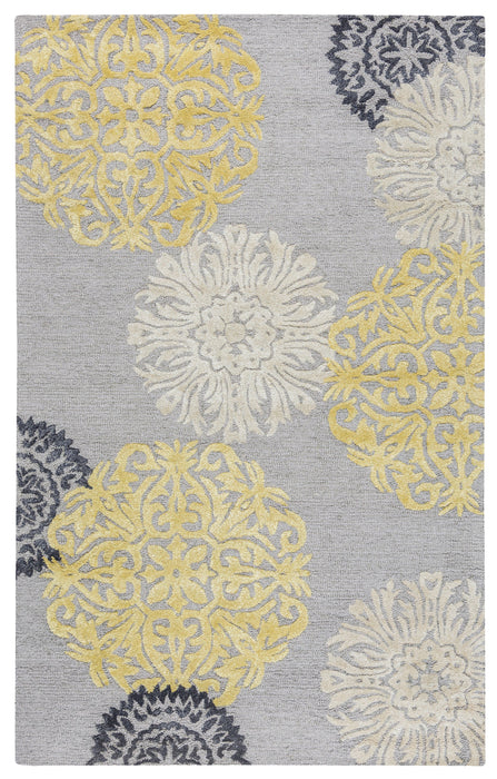 Rizzy Home Eden Harbor EH8639 Yellow Medallion Area Rug
