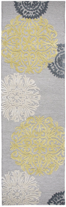 Rizzy Home Eden Harbor EH8639 Yellow Medallion Area Rug