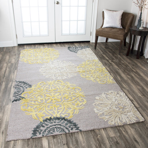 Rizzy Home Eden Harbor EH8639 Yellow Medallion Area Rug