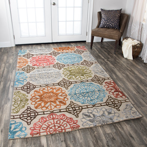 Rizzy Home Eden Harbor EH8644 Multi-Colored Medallion Area Rug
