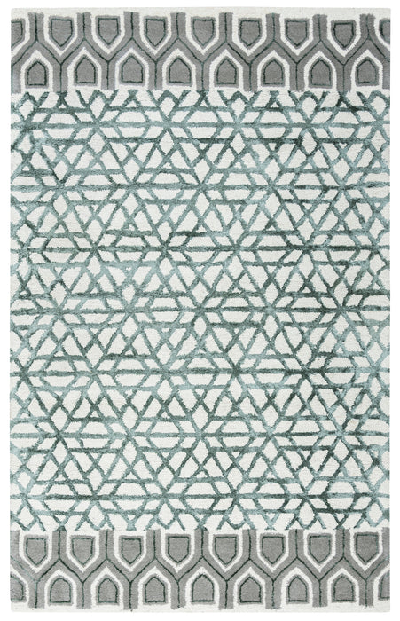 Rizzy Home Eden Harbor EH8810 Blue/Teal Geometric Area Rug