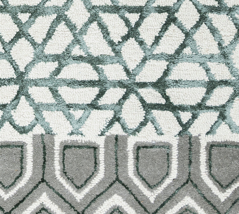 Rizzy Home Eden Harbor EH8810 Blue/Teal Geometric Area Rug