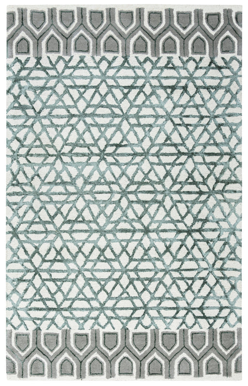 Rizzy Home Eden Harbor EH8810 Blue/Teal Geometric Area Rug