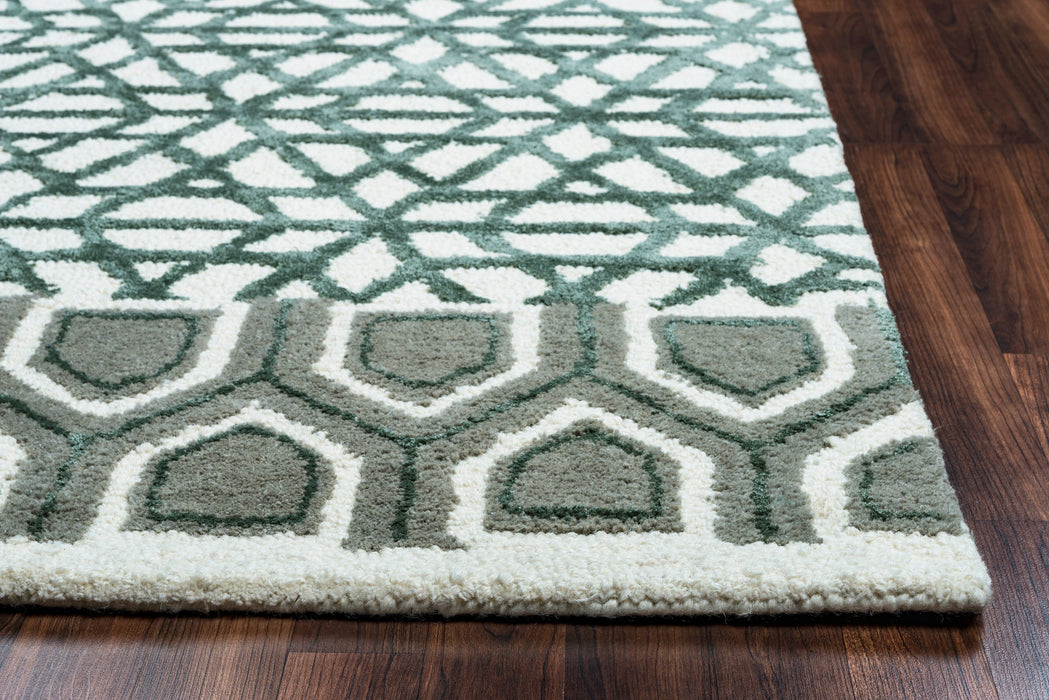 Rizzy Home Eden Harbor EH8810 Blue/Teal Geometric Area Rug