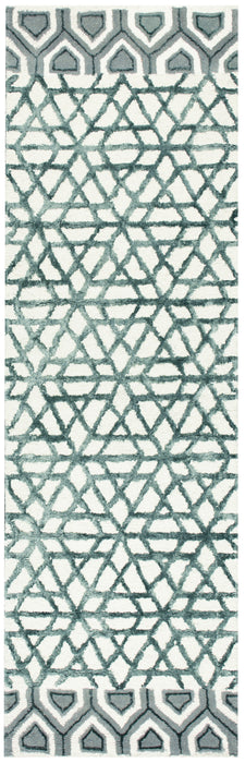 Rizzy Home Eden Harbor EH8810 Blue/Teal Geometric Area Rug