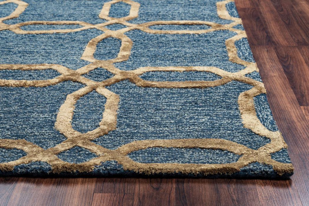 Rizzy Home Eden Harbor EH8812 Gold Geometric Area Rug