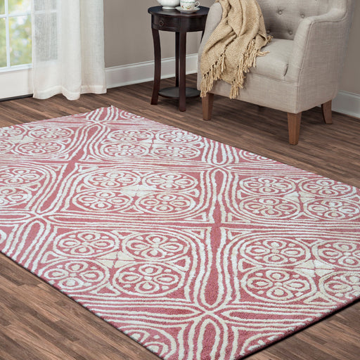 Rizzy Home Eden Harbor EH8892 Pink Trellis Area Rug