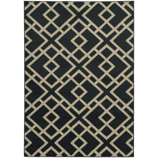 Oriental Weavers Ella Navy/Beige Geometric 3685H Area Rug