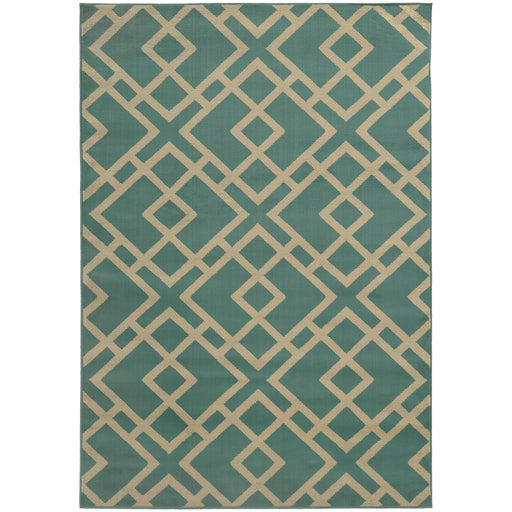 Oriental Weavers Ella Blue/Light Grey Geometric 3685M Area Rug