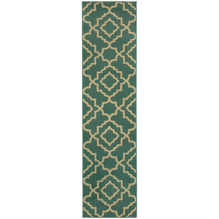 Oriental Weavers Ella Blue/Beige Geometric 5185A Area Rug