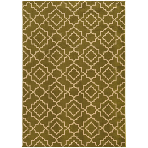 Oriental Weavers Ella Green/Beige Geometric 5185D Area Rug