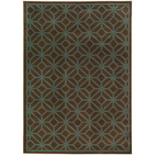 Oriental Weavers Ella Brown/Blue Geometric 5188D Area Rug