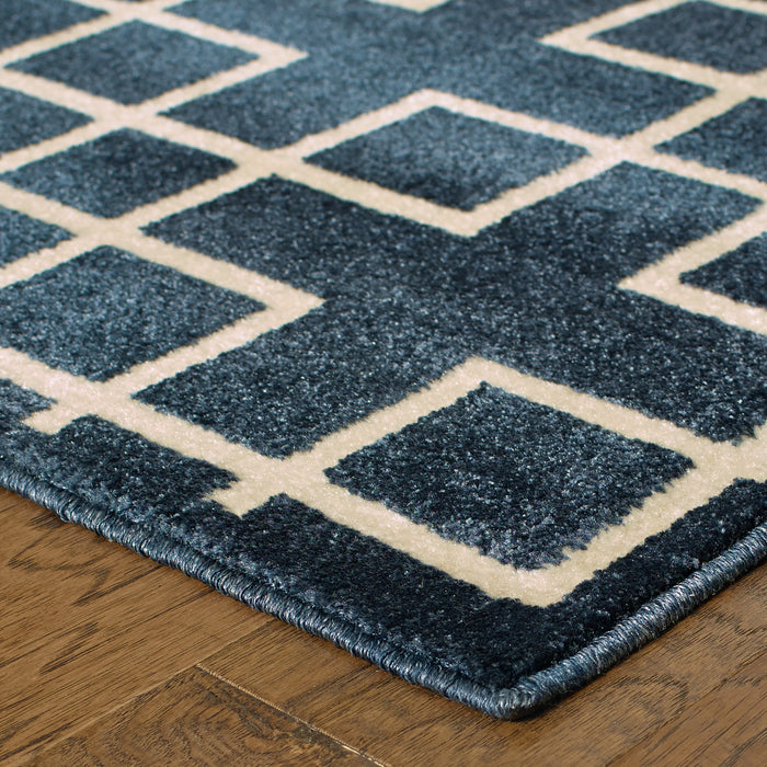 Oriental Weavers Ellerson Navy/Ivory Lattice 6140B Area Rug