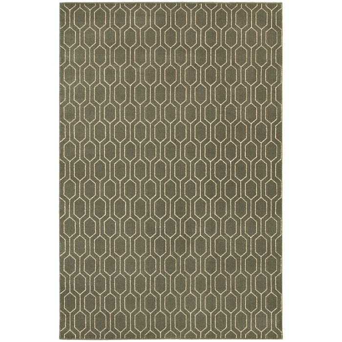 Oriental Weavers Ellerson Grey/Ivory Geometric 8021D Area Rug