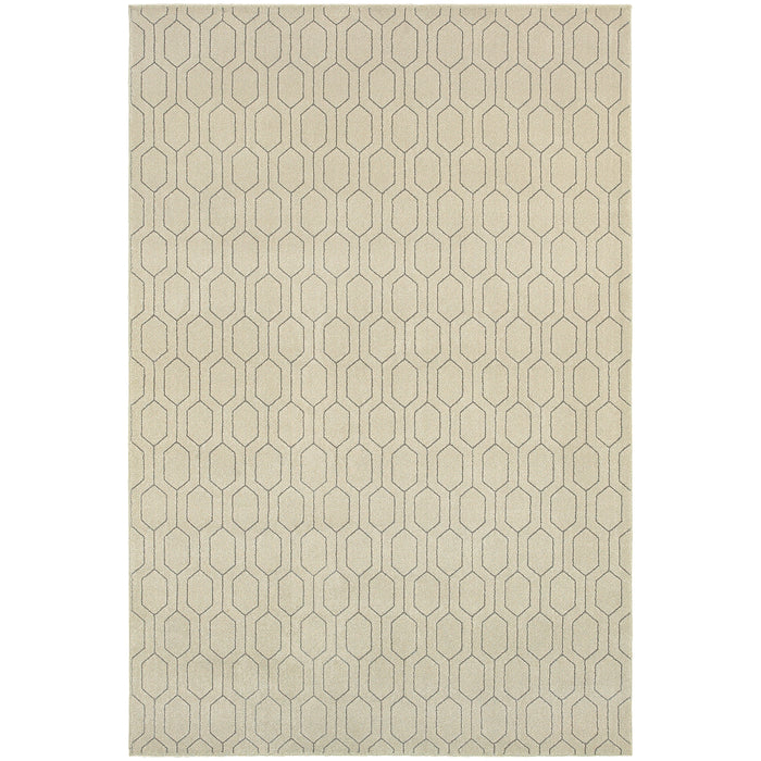 Oriental Weavers Ellerson Ivory/Grey Geometric 8021I Area Rug