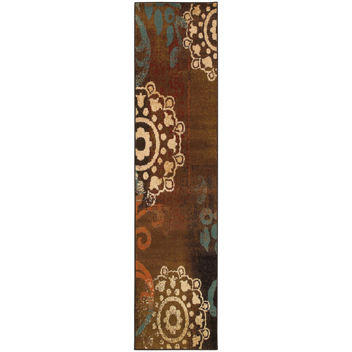 Oriental Weavers Emerson Brown/Blue Abstract 2822A Area Rug