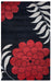 Rizzy Home Fusion FN1035 Black Floral Area Rug