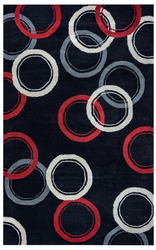 Rizzy Home Fusion FN1451 Black Geometric Area Rug