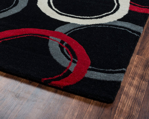 Rizzy Home Fusion FN1451 Black Geometric Area Rug