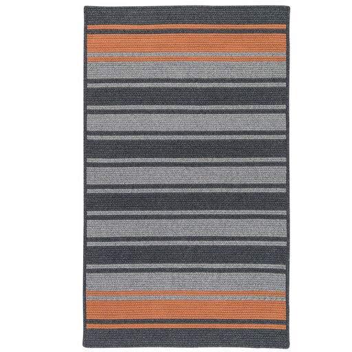 Colonial Mills Frazada Stripe FZ29 Charcoal /Orange Stripes Area Rug