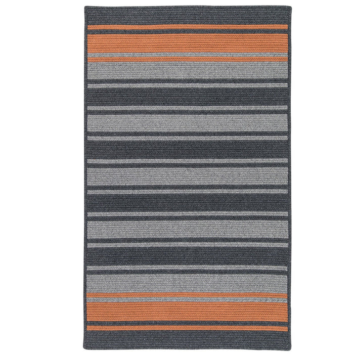 Colonial Mills Frazada Stripe FZ29 Charcoal /Orange Stripes Area Rug