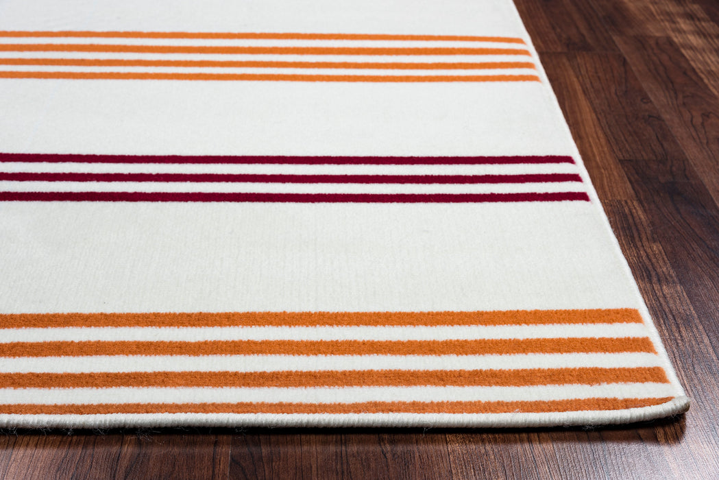 Rizzy Home Glendale GD5904 Orange/Burgundy Stripe Area Rug