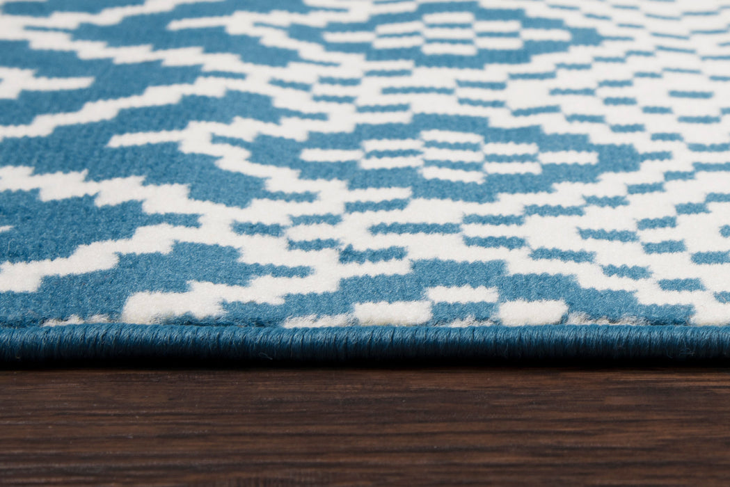 Rizzy Home Glendale GD5921 Navy Pattern Area Rug