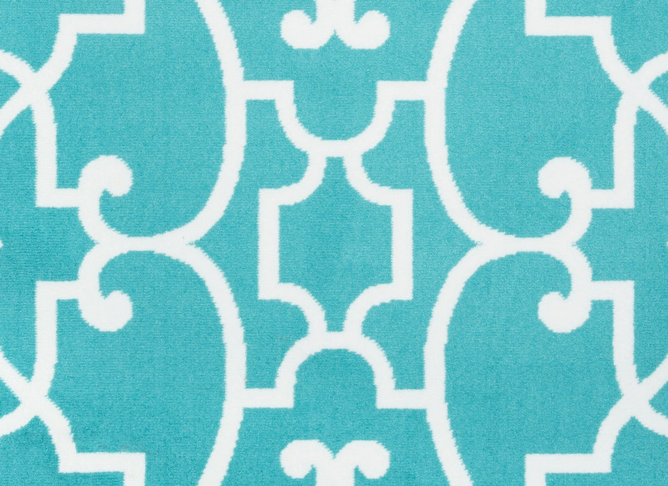Rizzy Home Glendale GD5949 Aqua/Blue Trellis Area Rug