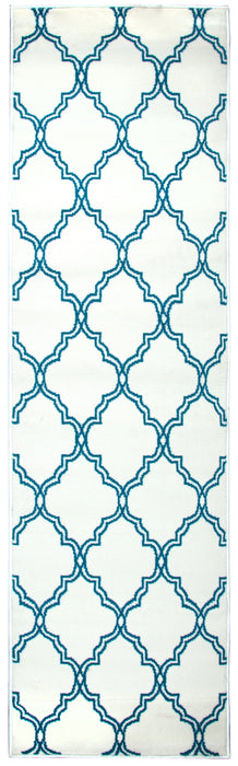Rizzy Home Glendale GD5953 White Trellis Area Rug